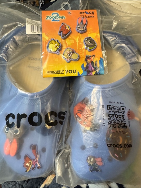 adidas Shoes - Crocs Zootopia Light Blue Clog with Character Jibbitz